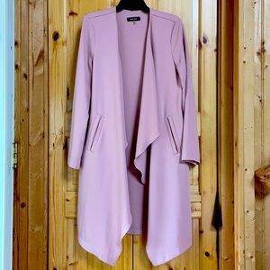 Nine West dusty rose color cascading front style jacket, size M